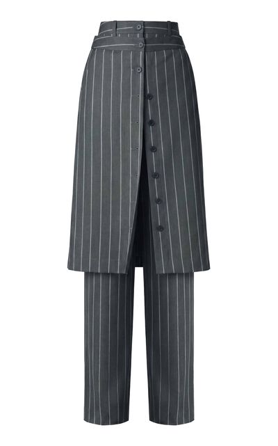 MONSE MONSE StraightLeg MidRise DoubleLayer StretchWool Pants