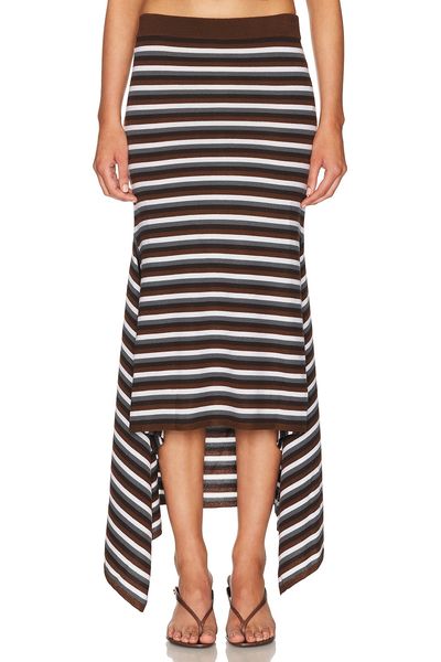 Monse Monse Stripe Cascade Skirt