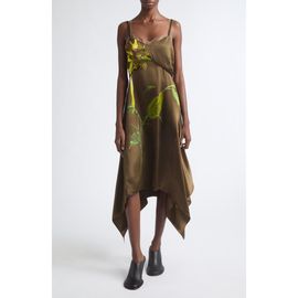 MONSE MONSE Sunflower Print Silk Slipdress