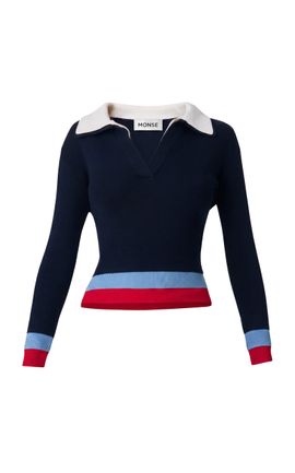 MONSE MONSE TripleLayer Merino Wool Polo