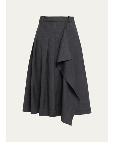 Monse Pleated Asymmetric Wrap Skirt