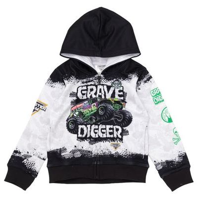 Monster Jam Monster Jam Grave Digger Fleece Zip-Up Hoodie
