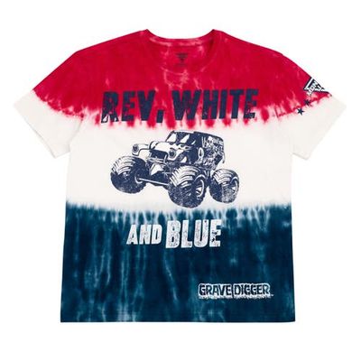Monster Jam Monster Jam Grave Digger Patriotic Short Sleeve T-Shirt