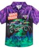 Monster Jam Monster Jam Grave Digger Short Sleeve Button Down Shirt - 1