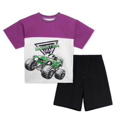 Monster Jam Monster Jam Grave Digger T-Shirt & Mesh Shorts Set