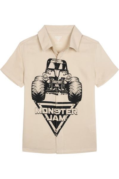 Monster Jam Monster Jam Short Sleeve Button Down Shirt