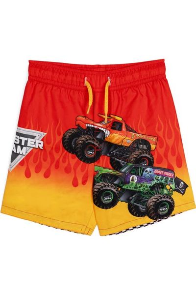 Monster Jam Monster Jam Swim Trunks with Mesh Lining