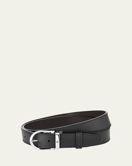 Montblanc Men's Leather Buckle Belt