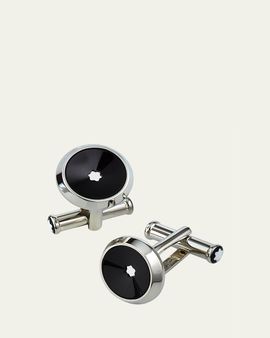 Montblanc Men's Steel %26 Precious Resin Star Cufflinks