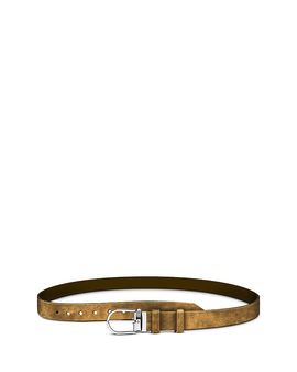 Montblanc Montblanc Men's Horseshoe Reversible Suede & Leather Belt