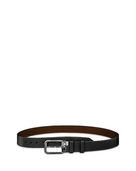 Montblanc Montblanc Men's Leather Two Tone Rectangle Buckle Belt