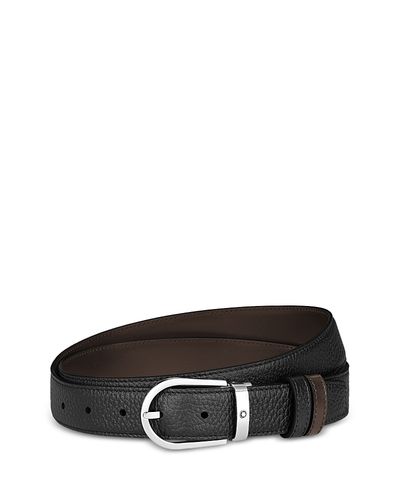 Montblanc Montblanc Silver Tone Pebble Belt