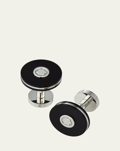 Montblanc Round Resin Stainless Steel Cuff Links