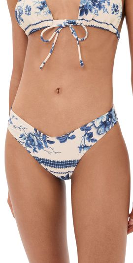 Montce Montce Blue Toile Stripe Lulu Bikini Bottoms Blue Toile Stripe