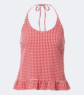 Montce Montce Brooklyn gingham halterneck top