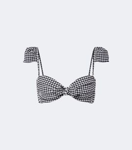 Montce Montce Cabana gingham seersucker bikini top