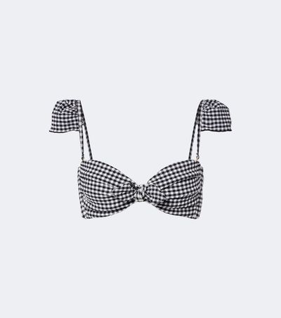 Montce Montce Cabana gingham seersucker bikini top