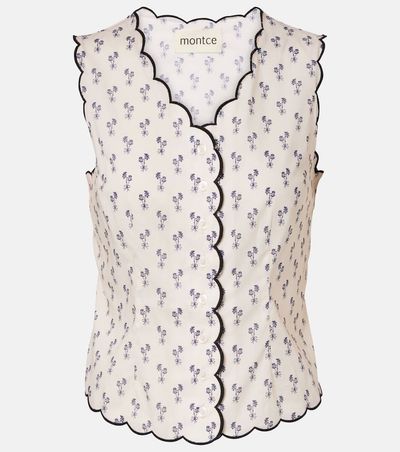 Montce Montce Cynthia floral scalloped cotton vest