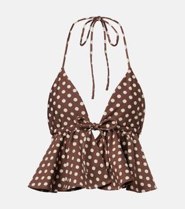Montce Montce Emma ruffled polka-dot top