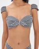 Montce Montce Gingham Cabana Bikini Top Black & White Gingham - 2