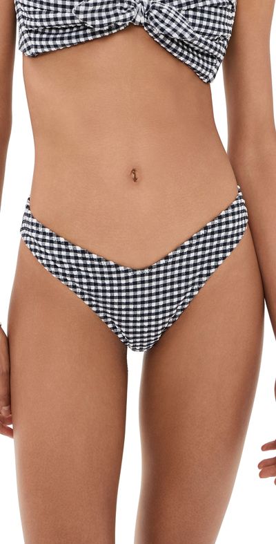 Montce Montce Gingham Lulu Bikini Bottoms Black & White Gingham