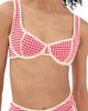 Montce Montce Micro Gingham Romy Binded Bikini Top Red Micro Gingham - 1