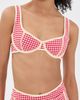 Montce Montce Micro Gingham Romy Binded Bikini Top Red Micro Gingham - 2