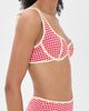 Montce Montce Micro Gingham Romy Binded Bikini Top Red Micro Gingham - 4