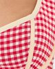 Montce Montce Micro Gingham Romy Binded Bikini Top Red Micro Gingham - 6