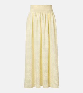 Montce Montce Millie gingham cotton maxi skirt