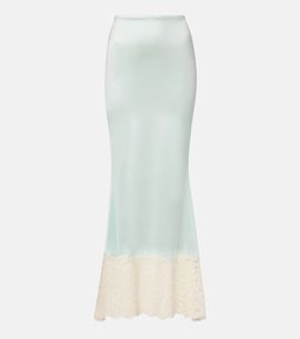 Montce Montce Natalia lace-trimmed satin slip skirt