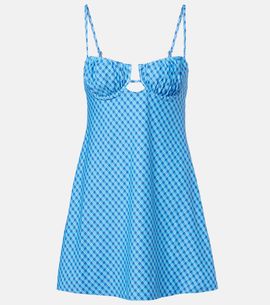 Montce Montce Petal plaid minidress