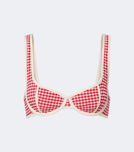 Montce Montce Romy gingham seersucker bikini top