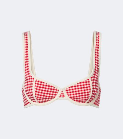 Montce Montce Romy gingham seersucker bikini top