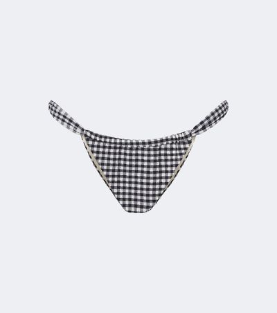 Montce Montce Sandra polka-dot seersucker bikini bottoms