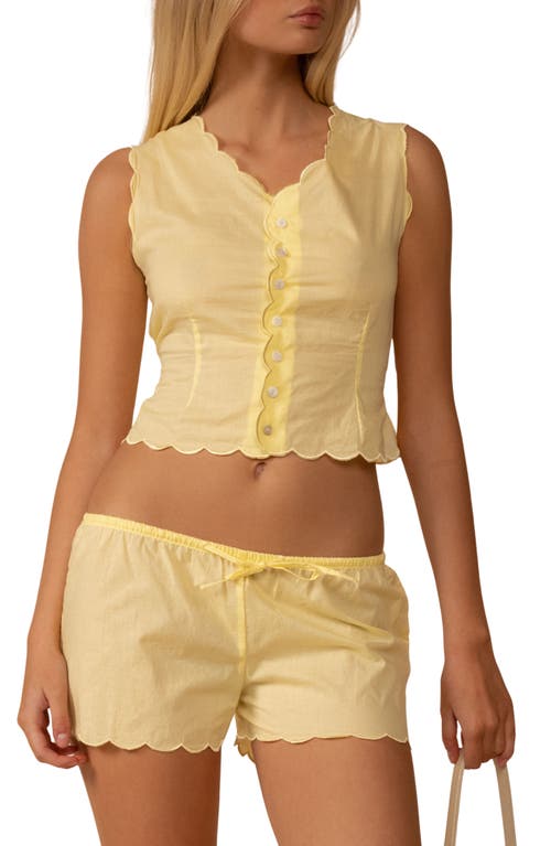 MONTCE MONTCE Sunshine Scalloped Cotton Cover-Up Vest 