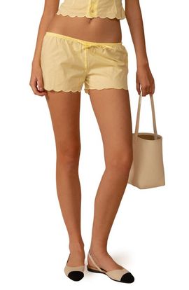 MONTCE MONTCE Sunshine Scalloped Low Rise Cover-Up Shorts 