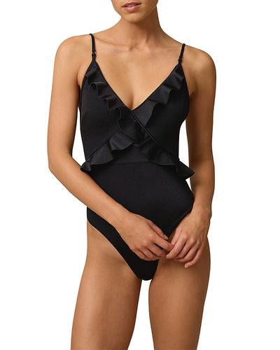 Monte & Lou Monte & Lou Lustre Frill Wrap One Piece Swimsuit