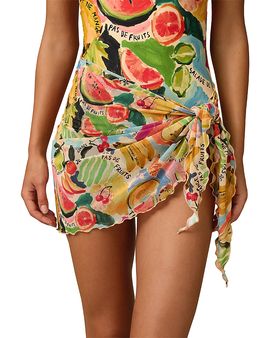 Monte & Lou Monte & Lou Tropique Salade Mesh Sarong Swim Cover-Up