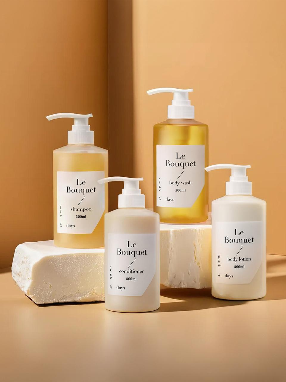 month&days Shampoo + Conditioner + Body Wash + Body Lotion 500ml Full Package (Choose 1 from 5 types)