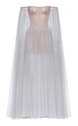 MONTSAND MONTSAND Tulle OffShoulder Maxi Dress