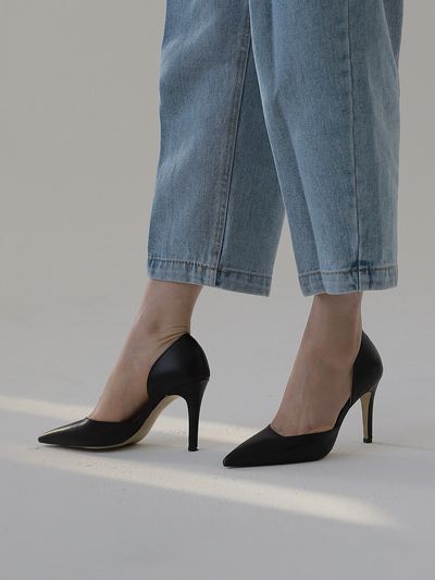 MOODNIGHT Cut-out stiletto Pumps_4color 7cm 9cm