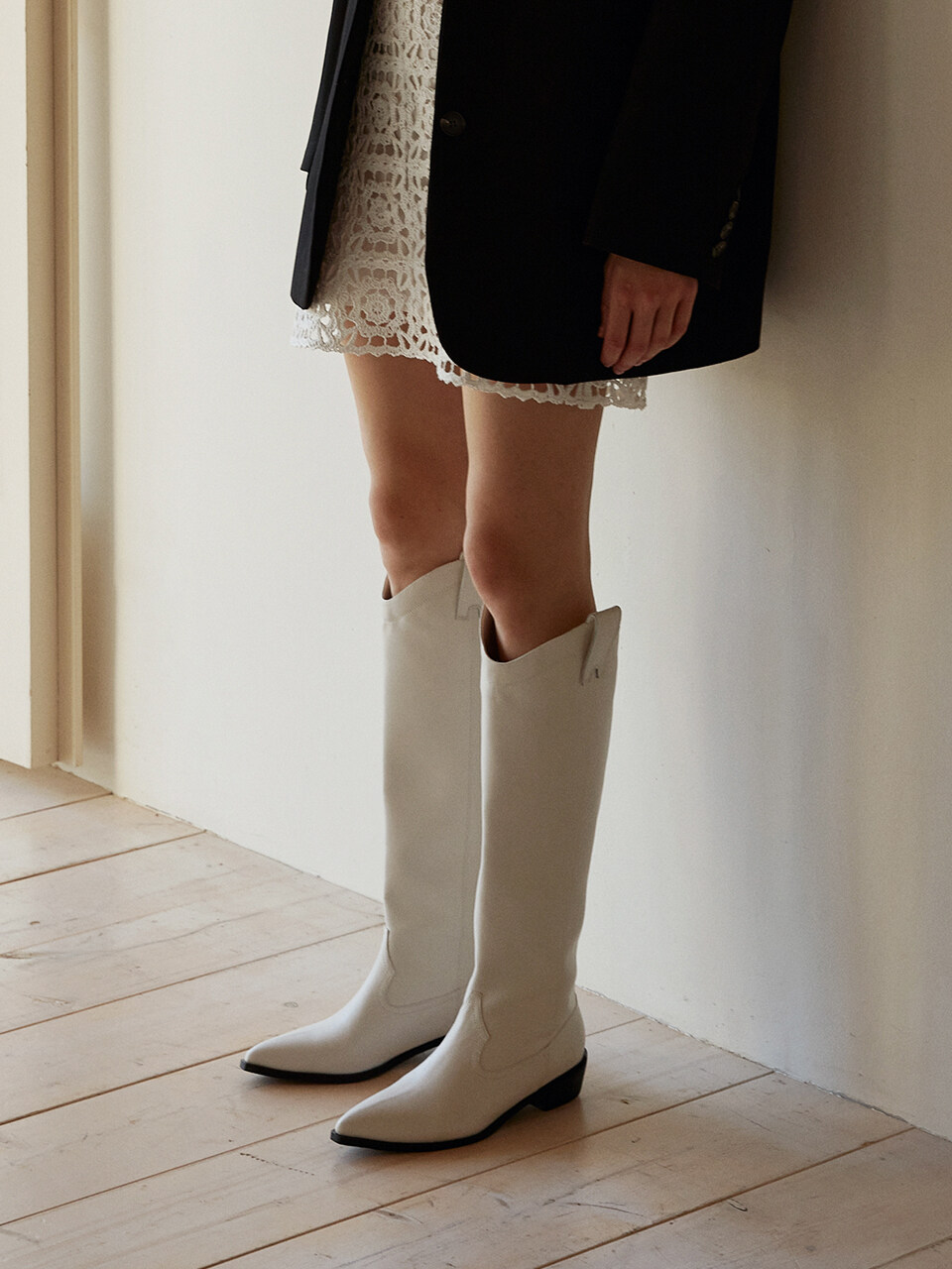 MOODNIGHT DORIS Western Long boots_3color 4cm