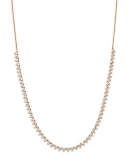 Moon & Meadow Lumeniri 14K Yellow Gold Lab Grown Diamond Trilogy Collar Necklace, 16