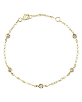 Moon & Meadow Moon & Meadow 14K Yellow Gold Diamonds by the Yard Chain Bracelet