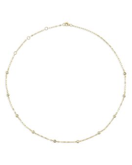 Moon & Meadow Moon & Meadow 14K Yellow Gold Diamonds by the Yard Chain Necklace, 18