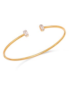 Moon & Meadow Moon & Meadow 14K Yellow Gold Emerald Cut Lab Grown Diamond Flexible Cuff Bracelet