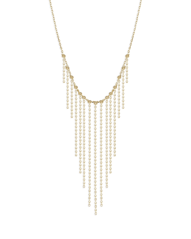 Moon & Meadow Moon & Meadow 14K Yellow Gold Fringe Collar Necklace, 16
