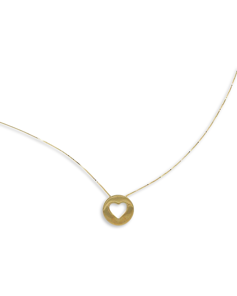 Moon & Meadow Moon & Meadow 14K Yellow Gold Heart Cutout Pendant Necklace, 18
