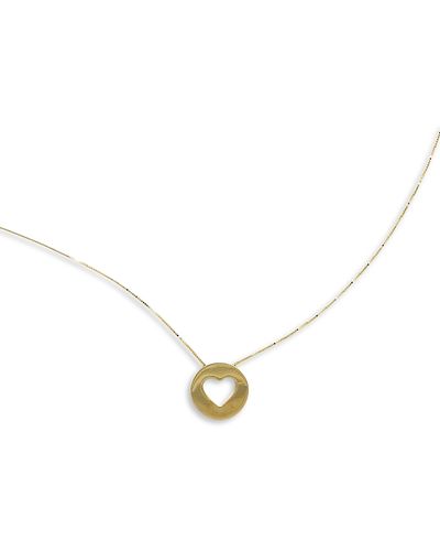 Moon & Meadow Moon & Meadow 14K Yellow Gold Heart Cutout Pendant Necklace, 18